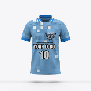 Camisetas de Cuello Redondo de Alta Calidad en Azul Cielo y Blanco para Equipos Deportivos, Cuello Redondo, para Competencia Deportiva - Product Image 1