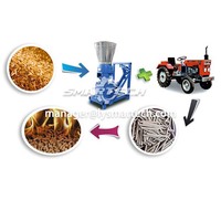 Tracteur avec connexion d'arbre de prise de force moulin à granulés plat pour ferme à domicile faisant la petite machine de moulin à granulés