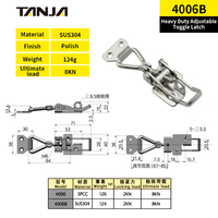 TANJA 4006 loquet à bascule réglable zingué loquet à bascule robuste largement utilisé pour les véhicules et les machines
