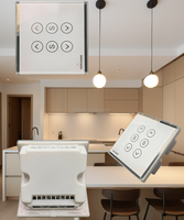Contrôleur de Scène Intelligent Sans Fil à Panneau de Verre Type 86, 4 Touches, 12 Fonctions, Interrupteur Tactile Alimenté par Pile 27A, Métal Roulant Intelligent