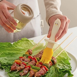 <b>Silicone</b> Brush Oil Bottle Cooking BBQ Kitchen Seasoning Bottle Set Oil Brush BBQ Brush Heat-resistant BBQ Brush Outdoor BBQ <b>Tool</b> - Product Image 5
