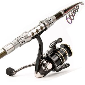 <span class=keywords><strong>Canne</strong></span> à pêche télescopique en fibre de carbone avec <span class=keywords><strong>moulinet</strong></span> et étui de transport pour la pêche en eau douce et en eau salée - Product Image 3