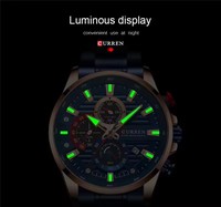 Reloj de Pulsera CURREN 8415 de Cuarzo de Lujo, Reloj de Moda de Acero Inoxidable, Relojes Originales para Hombre con Caja
