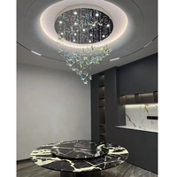 Lustre en cristal rectangulaire personnalisé, éclairage de plafond nordique, lustre pour salon, luminaires de conception personnalisée