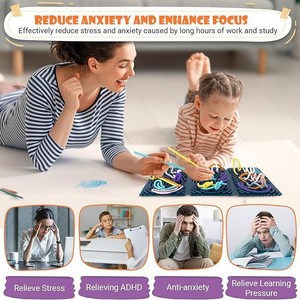 Nuevo Lanzamiento: Tablero de Actividades Sensoriales 2 en 1 con Rompecabezas de Letras Explosivas, Juguete Educativo de Silicona para Niños, Antiestrés - Product Image 2