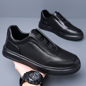 Zapatos Blancos Perforados para Hombre, con Punta Redonda, Cordones, Forro de Malla, Suela de Goma, Estilo Veraniego, para Caminar - Product Image 4
