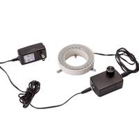 Lampe annulaire de microscope 56 LED 60 mm avec boîtier de contrôle dimmable 100-240 V pour stéréo numérique MSS-A-LED56