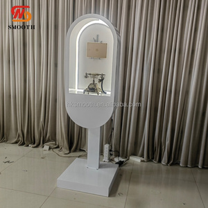 Smooth LED Photo Booth Stand With Phone Audio Video Audio Guestbook Stand Custom Phone Booth for <b>Wedding</b> Party Decoration - Product Image 3