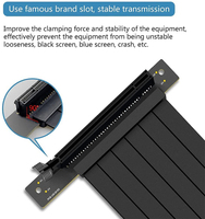 Câble de carte d'extension GPU PCI Express PCIE 4.0 16x câble Riser carte graphique câble d'extension Riser à 90 degrés