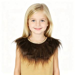 Disfraz de León con Cuello de Peluche Marrón MS, Top Beige sin Mangas, Traje de Pascua para Niñas - Product Image 5