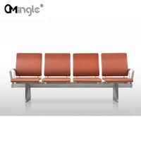 Chaise d'attente moderne en aluminium 3, 4 ou 5 places pour aéroport, centre commercial et hôpital