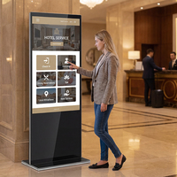 numérique publicitaire mince Structure de cadre en aluminium Protection en verre trempé Lecteur multimédia de lecture vidéo 4K