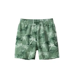 Wholesale Hot Selling Summer Casual Kid Beach Sports Shorts Elastic Waist Polyester Cotton Boy Swim Shorts pants Adults