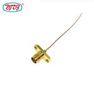 0.8超微細半剛性同軸ケーブルアセンブリ用SMAメス2穴フランジマウントパネル - Product Image 4