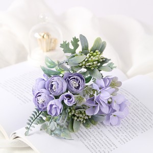 <span class=keywords><strong>Bouquet</strong></span> <span class=keywords><strong>de</strong></span> <span class=keywords><strong>fleurs</strong></span> artificielles réalistes pour mariage, <span class=keywords><strong>bouquet</strong></span> <span class=keywords><strong>de</strong></span> <span class=keywords><strong>mariée</strong></span>, hydrangea, pivoine, rose, vente en gros - Product Image 1