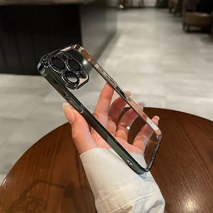 Custodia per telefono PC galvanica di nuova moda per <span class=keywords><strong>iPhone</strong></span> 14 <span class=keywords><strong>13</strong></span> 12 <span class=keywords><strong>Pro</strong></span> Max 11 XS XR 8 7 <span class=keywords><strong>protezione</strong></span> per fotocamera con copertura trasparente - Product Image 5