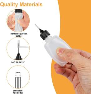 Bouteilles à <span class=keywords><strong>aiguille</strong></span>, flacons applicateurs à pointe de précision, flacon doseur avec pointe d'<span class=keywords><strong>aiguille</strong></span>, petit flacon en plastique pour le <span class=keywords><strong>remplissage</strong></span>, pour la colle, l'encre - Product Image 5