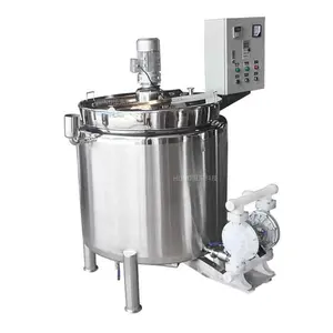 Food grade fruit juice heating and cooling mixing tank beverage mixer machine with diaphragm pump