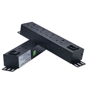 PDU Estándar <span class=keywords><strong>del</strong></span> Reino Unido con Enchufe de Alimentación IEC C14, Portafusibles con Dos Fusibles 10A250VAC - Product Image 6