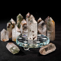 Phamton Quartz Garden Tour de cristal de quartz Pierre de guérison naturelle Tour de cristal Point Jardin Tour de quartz Obélisque