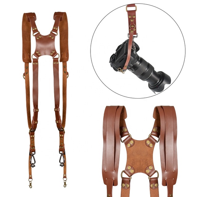 High Quality Camera Shoulder Strap Camera Adjustable Double Shoulder Leather Harness Photography for Nikon Camera Accessories