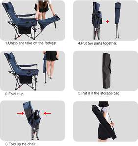 Chaise de camping d'extérieur Woqi, légère, pliable, inclinable, portable, canapé-lit pour les voyages, logo personnalisé - Product Image 4