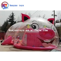 Maison Bulle Gonflable en PVC, Tente Dôme Transparente pour Extérieur, Structures de Jeu pour Enfants, Fêtes Intérieures/Extérieures et Publicité