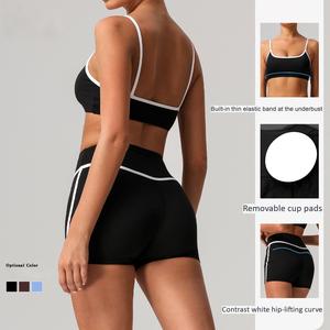 WOJIEER Abbigliamento Sportivo da <span class=keywords><strong>Donna</strong></span> all'Ingrosso, Completi Sportivi ad Alta Elasticità, Set da <span class=keywords><strong>Palestra</strong></span> e Fitness, Completi Yoga con Blocchi di Colore <span class=keywords><strong>per</strong></span> Donne - Product Image 4