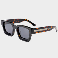Lunettes de soleil polarisées épaisses rétro vintage de haute qualité, surdimensionnées, pour homme et femme, en acétate, de haute qualité, italiennes