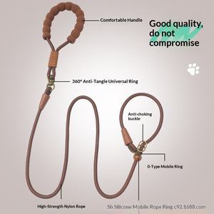 Correa <span class=keywords><strong>de</strong></span> Adiestramiento para <span class=keywords><strong>Perros</strong></span> Ajustable y Anti-Rotura, Tipo P-Leash/P-Rope, para Uso en Exteriores, para <span class=keywords><strong>Perros</strong></span> Grandes/Medianos/Pequeños - Product Image 1