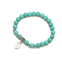 Nouveaux bracelets tendance unisexes en perles extensibles en forme de cœur, certifiés par un tiers, pour la fabrication de bijoux