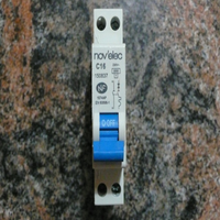 Plc Modular Circuit Breaker 16 Amps 2 Pole Nov'elec 150837 Identical for Warranty Product