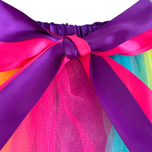 Jupes <span class=keywords><strong>TUTU</strong></span> en Tulle pour filles, tenue de danse d'anniversaire, <span class=keywords><strong>multicolore</strong></span>, ruban arc-en-ciel, nouvelle collection 2020 - Product Image 2