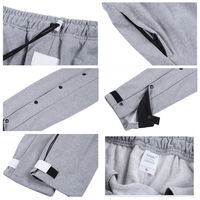 Pantalon de jogging de basketball ample pour hommes, avec logo personnalisé, ouverture latérale et boutons, vente en gros