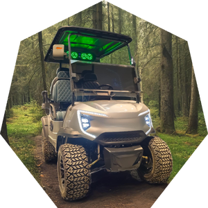 รถกอล์ฟลิเธียม4ล้อสำหรับล่า4 + 2ที่นั่งรถกอล์ฟหรูหราส่งตรงจากโรงงาน - Product Image 4