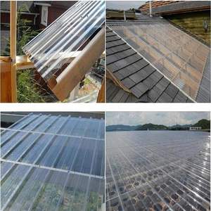 الصينية مواد بناء نفاذية عالية مقاومة الطقس البولي المموج شفافة الألياف الألياف الزجاجية بلاط الأسقف - Product Image 4