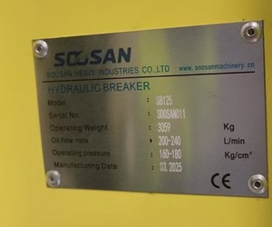 SOOSAN SB125 Accessoires de disjoncteurs hydrauliques pour excavatrices à grande échelle Garantie 1 an avec ciseau de rechange gratuit inclus - Product Image 5