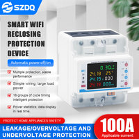 Tuya Smart WiFi 100A disjoncteur LED compteur multifonction retard de surintensité Protection contre les surcharges triphasé 4 fils PC AC