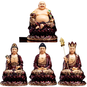 พระพุทธรูปทองแดงบริสุทธิ์รูปปั้นพระพุทธรูปจีน Ksitigarbha พระโพธิสัตว์รูปปั้นพระพุทธรูปยิ้<span class=keywords><strong>ม</strong></span>ใบหน้าที่ทันสมัยของตกแต่งบ้าน - Product Image 1