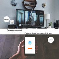 LifeLibero Tuya Enchufe de Pared Universal Inteligente WiFi para Hogar, Automático, Seguro, ABS, 16A 3500W, Control Remoto por Aplicación, Compatible con Alexa y Google