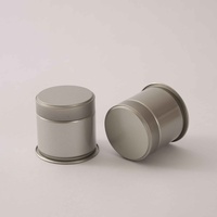 Boîte à thé en métal ronde de qualité alimentaire avec bouchon à vis hermétique personnalisé de 20g, 30g, 50g, 60g, 100g pour l'emballage du thé matcha