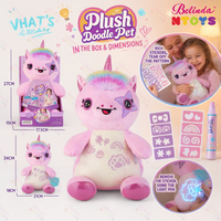 Peluches Licorne Photosensibles Confortables Belinda en Gros avec Lampe Ultraviolette, Jouets en Peluche pour Enfants