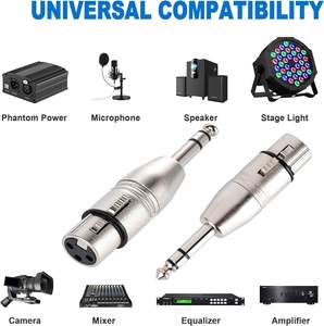 อะแดปเตอร์ XLR ตัวเมียเป็น 1/4 นิ้ว แบบขายส่ง, อะแดปเตอร์ XLR 3P ตัวเมียเป็นแจ็คสเตอริโอตัวผู้ 6.35 มม. - Product Image 5