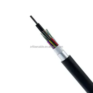 Outdoor Aerial Single Mode 2 4 6 8 12 Core Armored Fiber Optic Cable With Two Steel Wire Gyxtw Gyxty 1km Optical Fibra Cable