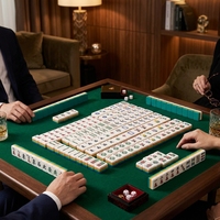 Jeu de Mahjong américain de 166 pièces, tuiles en acrylique arc-en-ciel à deux couches, jeu portable et durable pour la maison, les fêtes et les clubs