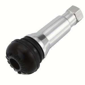 Tiges de valve sans chambre à air en aluminium rouge avec base en caoutchouc, taille standard pour la réparation et le remplacement des pneus de voiture TR413AC - Product Image 5