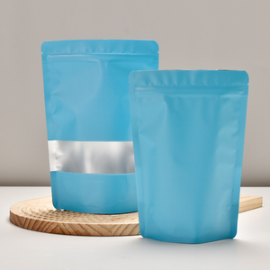 定制印刷彩色铝箔开窗立袋可重新密封包装饼干糖果坚果 - Product Image 3