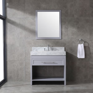 V-NONH Mueble de Baño Moderno de 30'' con Espejo LED, Lavabo Rectangular Bajo Encimera, Ideal para Hoteles, Escuelas y Apartamentos - Product Image 1