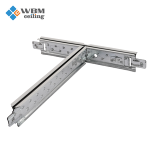 Nhà máy trực tiếp Hiện Đại Trắng <span class=keywords><strong>t</strong></span> Bar treo trần hệ thống tiếp xúc với trắng vàng hẹp rãnh hệ thống Trần lưới - Product Image 5