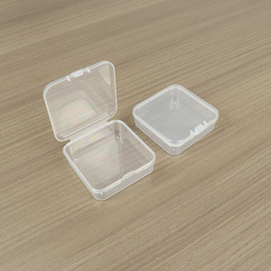 <b>Small</b> Plastic <b>Storage</b> <b>Box</b> 8.5x8.5x2.5cm With Lid For Jewelry Screw Fish Hook Bead Organizer Desktop Container - Product Image 3